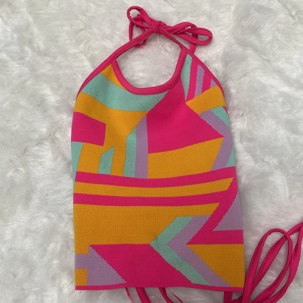 Zara Pink and Orange Bibs Vibrant Accessories